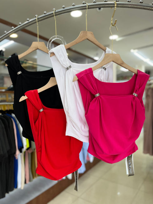 Sleeveless Square Neck Tops